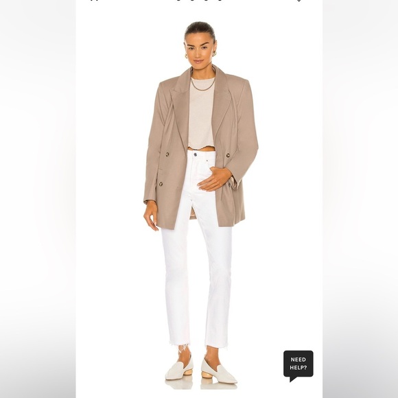 GRLFRND White Raw Hem Karolina High Rise Straight Crop button Fly Jeans Sz 25 - Picture 1 of 16